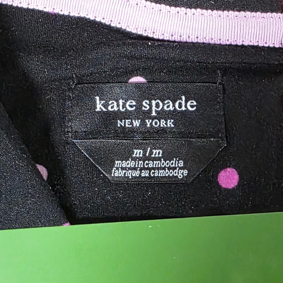 Kate Spade 2 Piece Polka Dot Pajama Set with Pink Accents Sz M - Picture 5 of 12